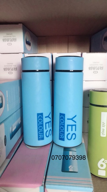 BÌNH THUỶ TINH GIỮ NHIỆT 450ml bọc nhựa chống nóng an toàn tiện dụng