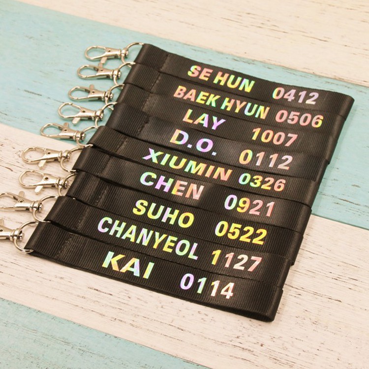 Dây treo Nametag E.XO strap nametag luhan móc khóa điện thoại