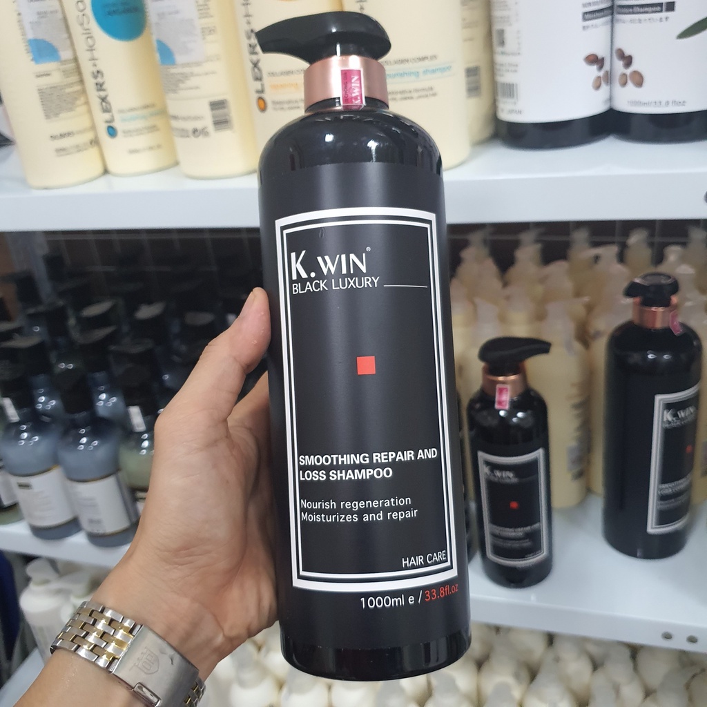 Dầu Gội Xả K.win Black Luxury Hương Nước Hoa phục hồi ngăn gàu, ngăn dầu, chống rụng cặp 650ml - 1000ml hàng hiệu chính