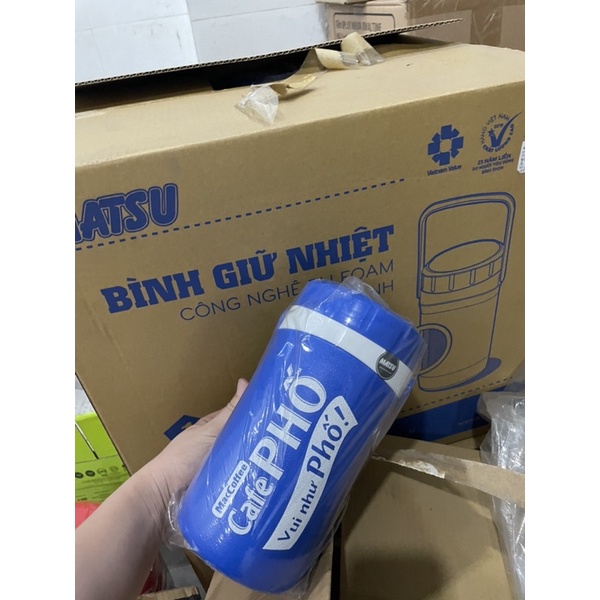 Bình giữ nhiệt Phố của thương hiệu Duy Tân(xanh)