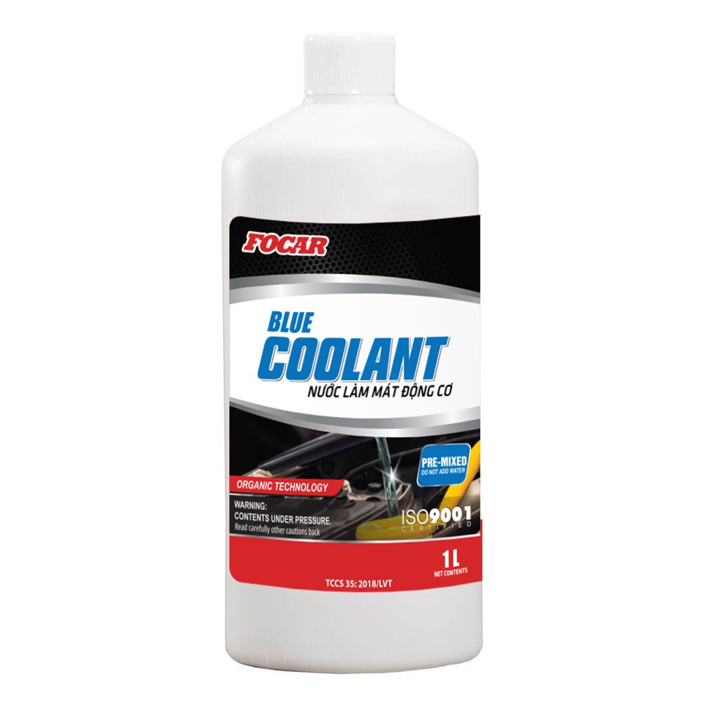 Nước làm mát động cơ ô tô Focar Blue Coolant 1L