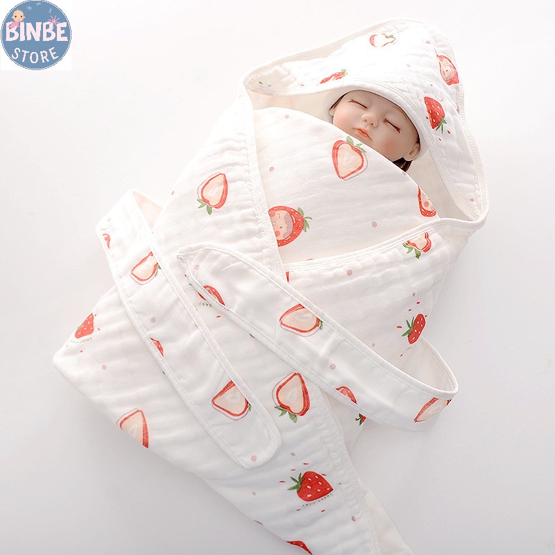 Khăn ủ cho bé sơ sinh, chăn ủ xô 4 lớp cao cấp size 90*90cm Binbestore