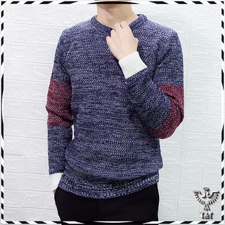 Áo Len Nam Cổ Tròn kiểu dáng hàn quốc phố tay đẹp AL21