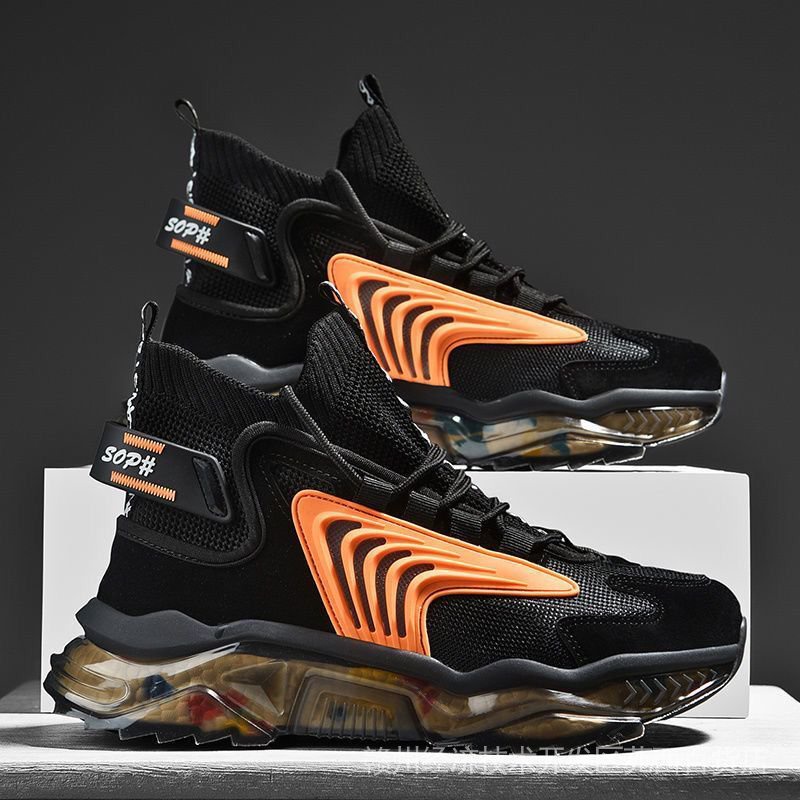 High-top shoes men's spring Daddy trendy shoes ins trendy all-match high-size basketball sports casual aj men's shoes XVAF