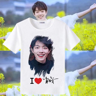 Áo thun in hình Tiêu Chiến cổ tròn cá tính dành cho fan hâm mộ