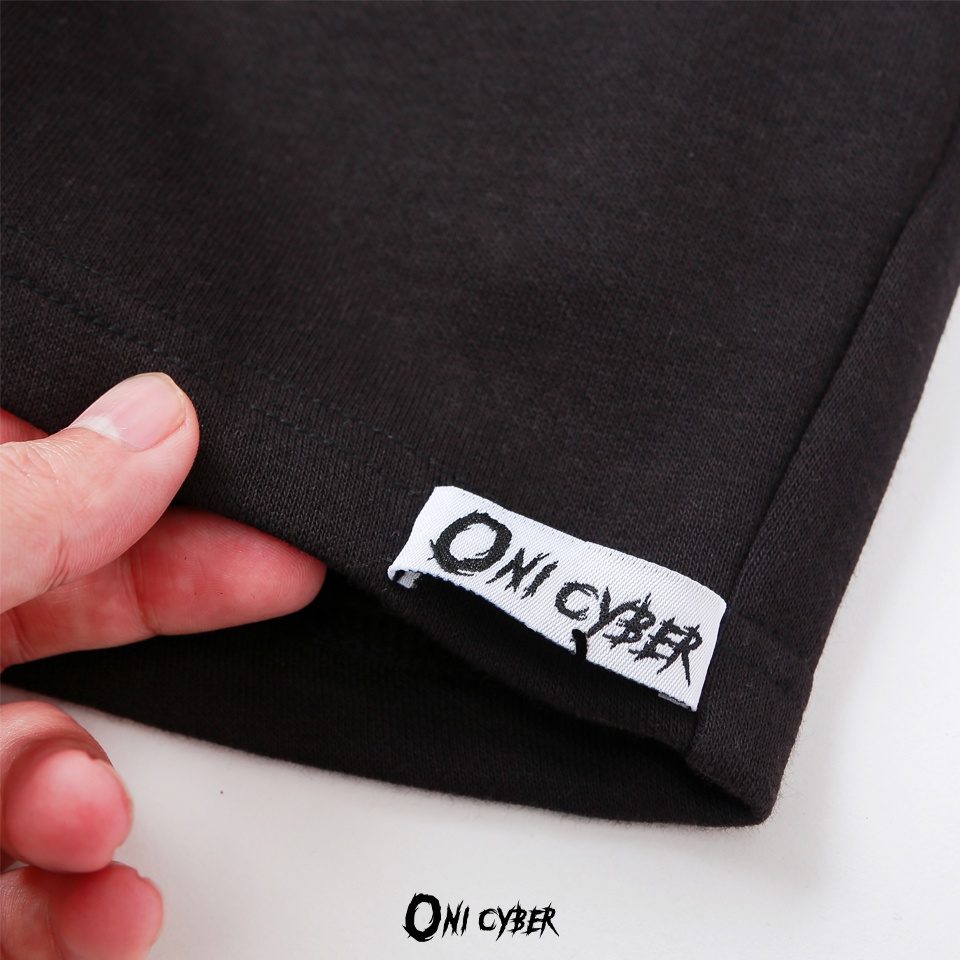 Quần short Unisex ONI CYBER chất nỉ dày dặn, quần đùi nam nữ Local brand bassic cao cấp 2 màu đen và be in logo QONI01 | BigBuy360 - bigbuy360.vn