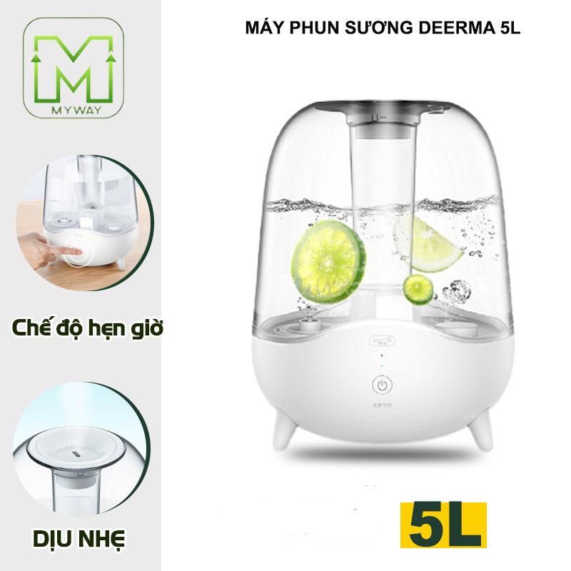 Máy phun sương tạo ẩm 5L --- Xiaomi Deerma F325 -- màng lọc ion phun sương nano cấp ẩm dưỡng da