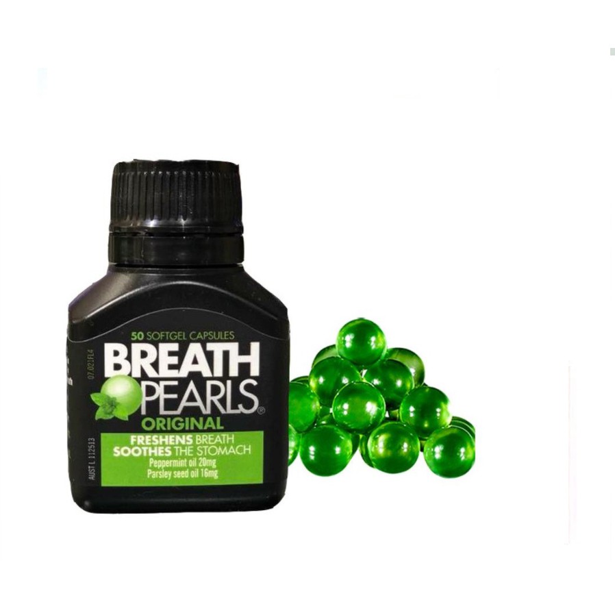 Viên Uống Thơm Miệng Breath Pearls - Úc 50 Viên