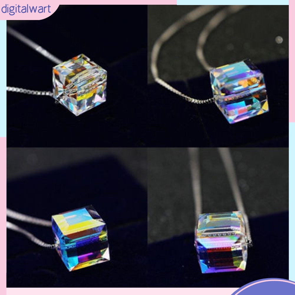 Dây Chuyền Đính Đá Vuông Nhiều Màu Thời Trang