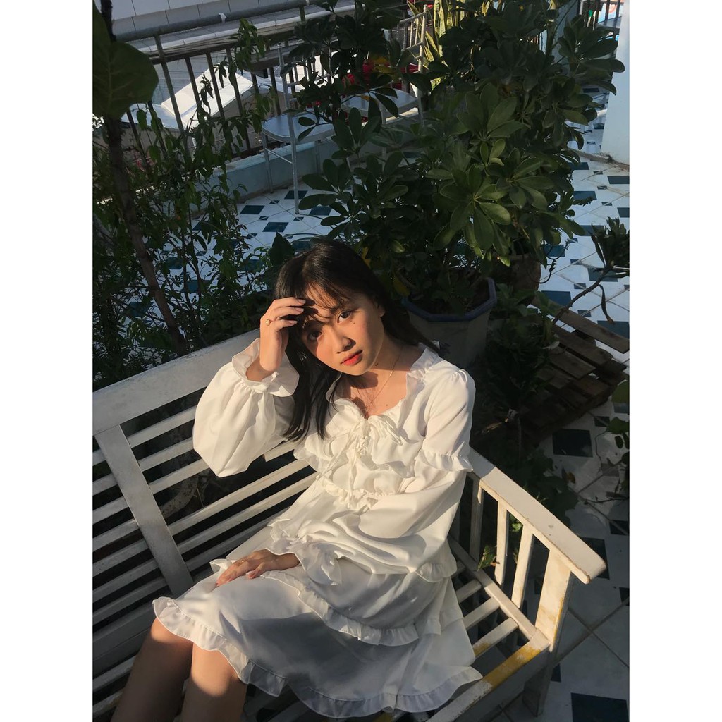 Đầm babydoll tay dài