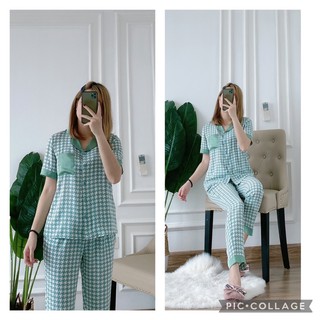 Bộ ngủ lụa quần dài ( giá sale)