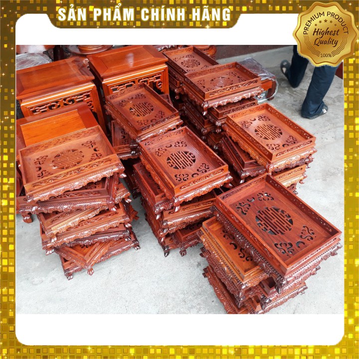 [Mỹ Nghệ Đồng Kỵ] Khay trà chân quỳ gỗ hương cao cấp, sang chảnh cho bàn tiếp khách nhà bạn thêm  điểm nhấn tinh tế hơn.