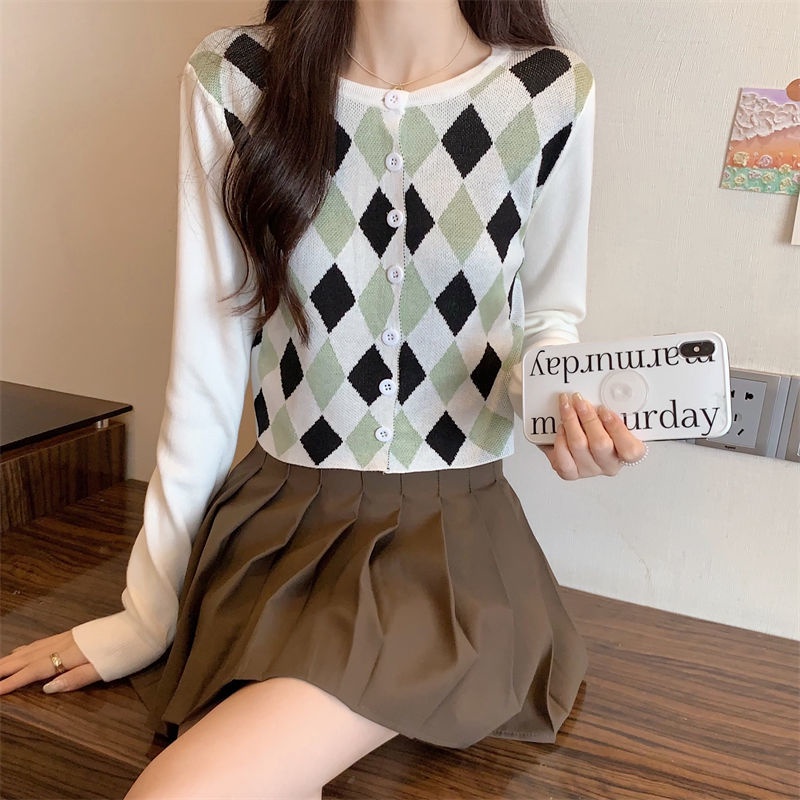 Áo Khoác cardigan Dệt Kim Tay Dài Phong Cách Hàn Quốc Thời Trang Mùa Thu Mới