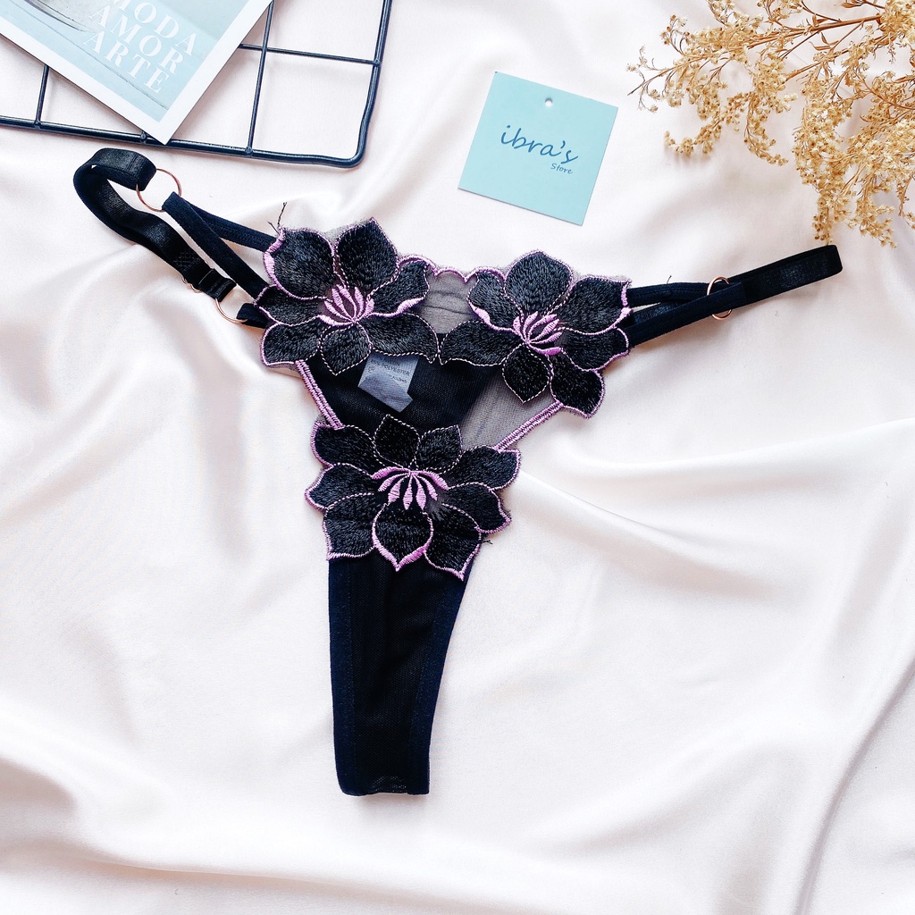 Quần Lót Ren Lọt Khe cạp thấp sexy lưới Xuyên Thấu Thêu Hoa, đồ lót nữ gợi cảm dễ thương IBRA'S STORE i115