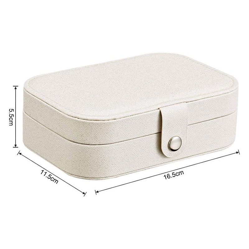 Hộp Đựng Trang Sức Bằng Da Đa Năng Thiết Kế Đơn Giản Sang Trọng Cho Nữ CR1