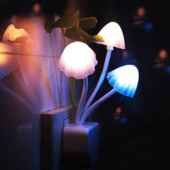 Đèn Ngủ Hình Nấm Có Cảm Biến Tự Động Bật/Mở Gắn Phòng Ngủ, Lối Đi Nhà Vệ Sinh, Nhà Bếp