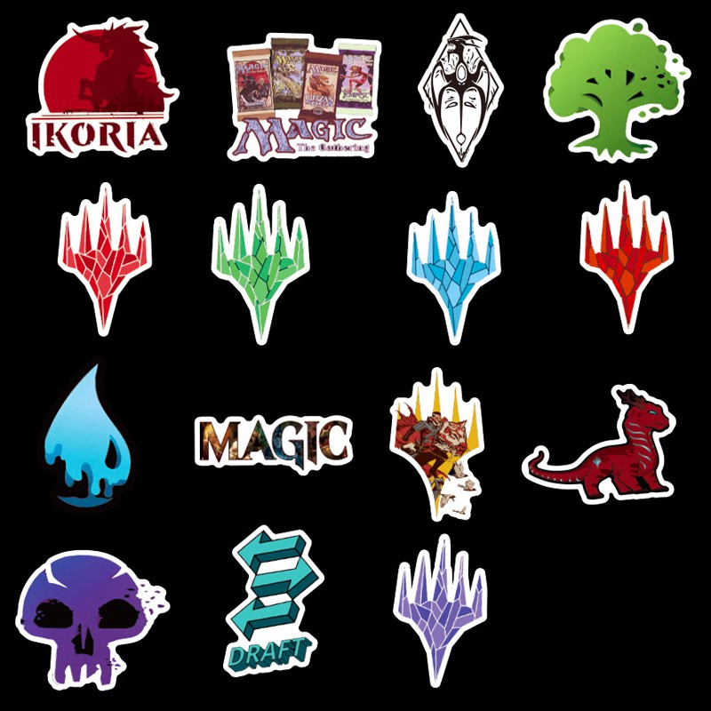 Set 55 miếng sticker dán trang trí hình game Magic: the Gathering độc đáo