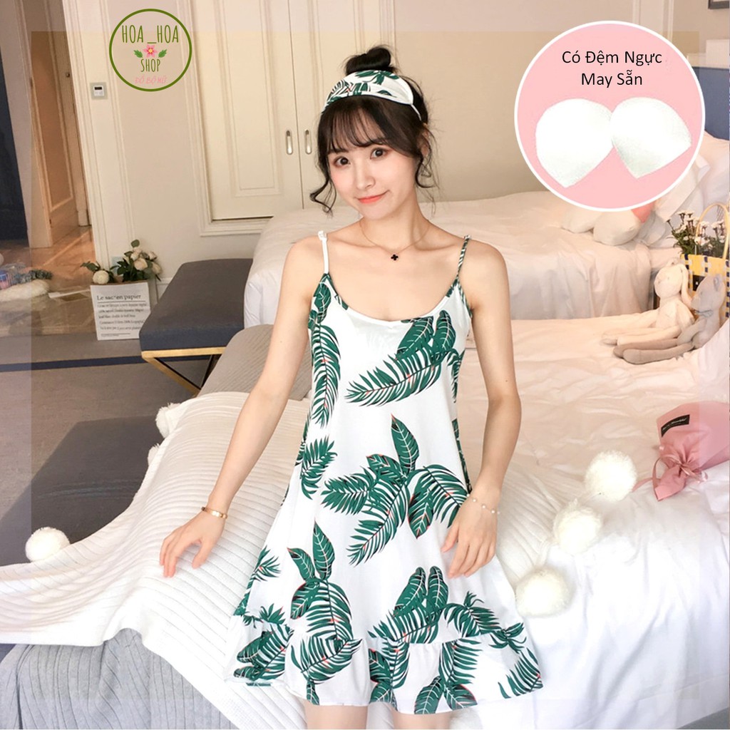 Váy Ngủ Hai Dây Có Đệm Ngực Cho Người Dáng Đẹp Dùng Mặc Ở Nhà | BigBuy360 - bigbuy360.vn