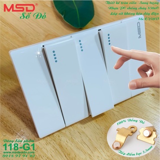 CÔNG TẮC 3 NÚT NHẤN 1 CHIỀU - 118G1-MSD-B4