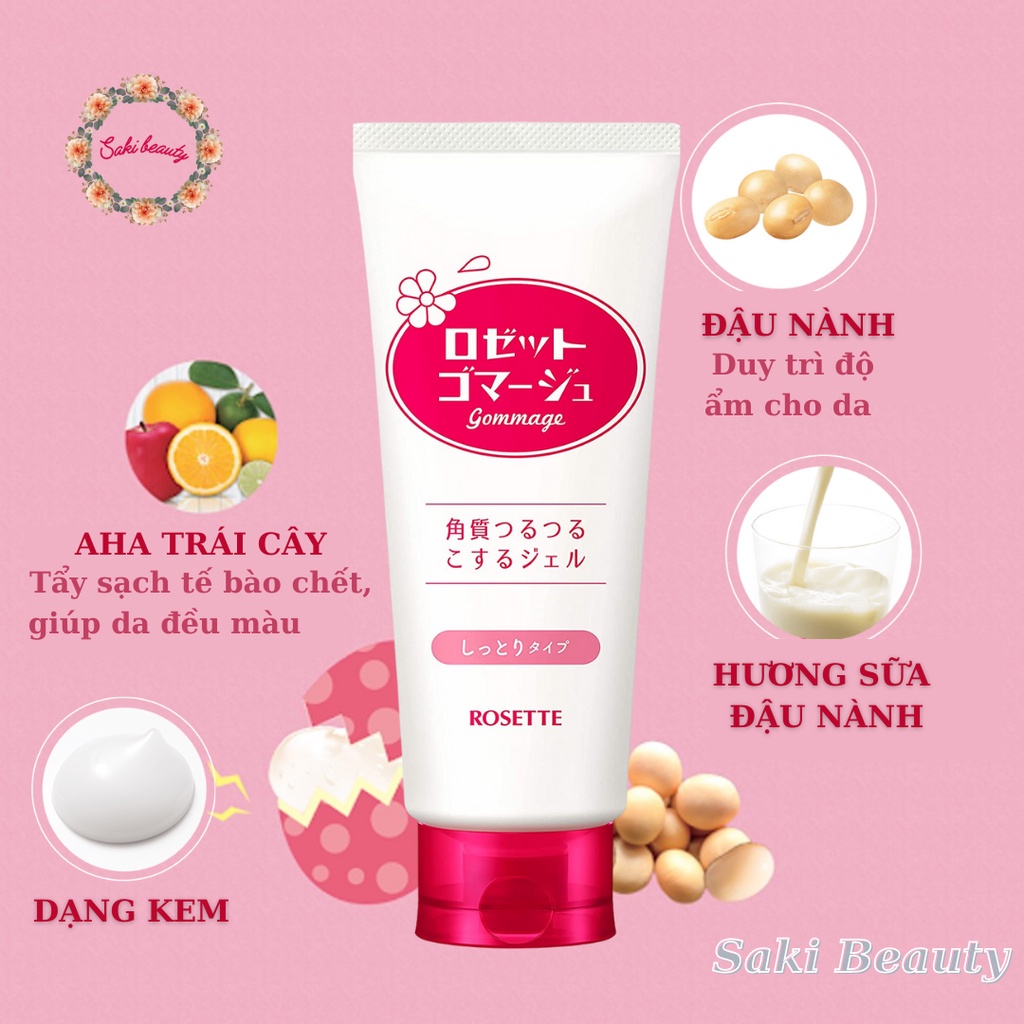 Tẩy Da Chết Rosette - Gel Tẩy Tế Bào Chết  Nhật Bản 120gr