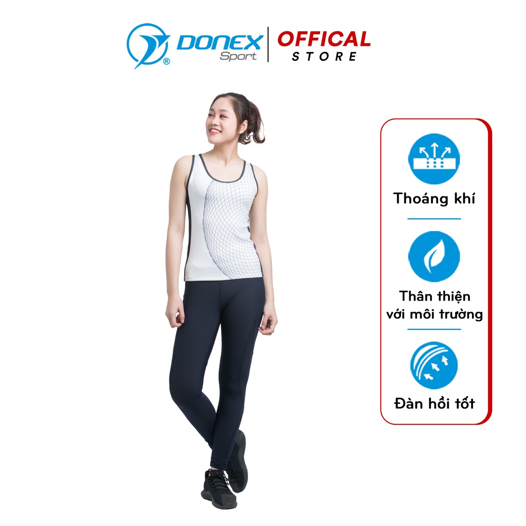 Quần Thể Thao Nữ DONEXPRO Form Regular, Túi 2 Bên Sườn, Vải Thun Mềm, Co Giãn Tốt, Không Bí Bết AD-536A