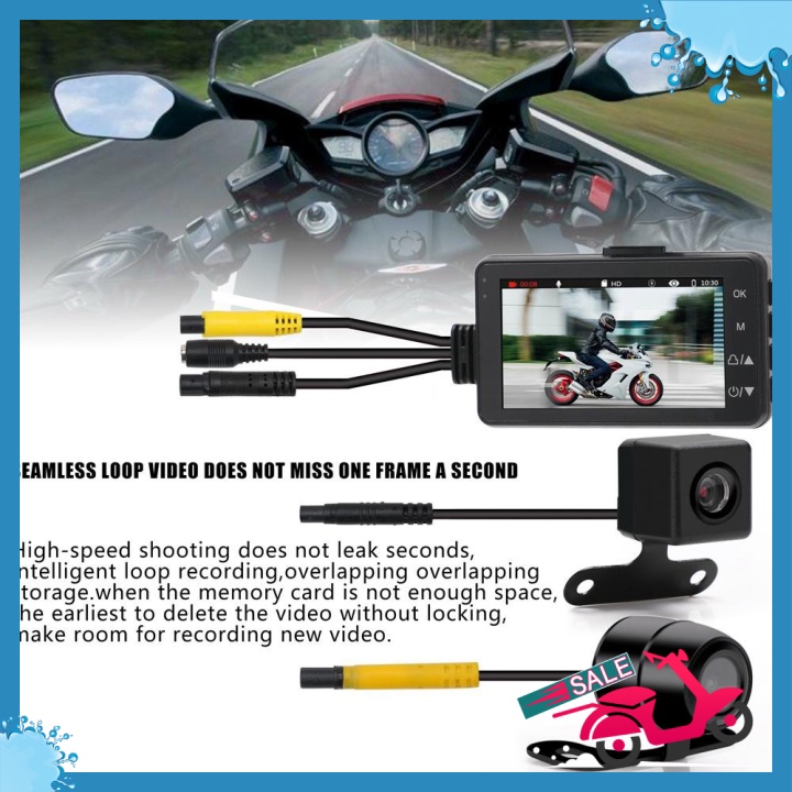 🆕 Camera hành trình xe máy có màn hình rời 3inch DVR 1080P HD