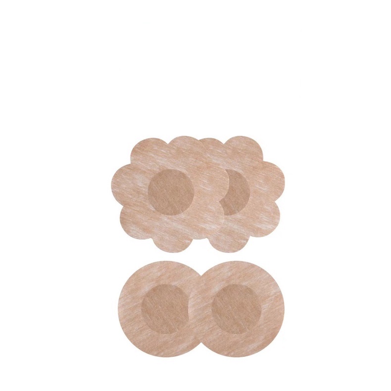 Miếng dán nhũ hoa dùng 1 lần vải không dệt thoáng khí hình tròn/hình giọt nước/hình quả đào/hình trái tim/hình hoa