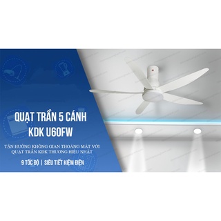 Quạt trần KDK U60FW màu trắng