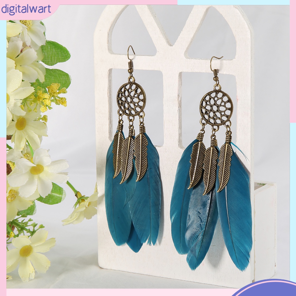 Khuyên tai lông vũ phong cách Bohemian cổ điển thanh lịch dành cho nữ