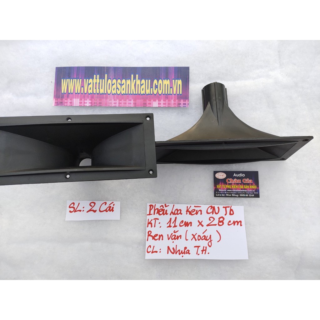 Phễu loa treble 11cm x28cm-  2 cái Audio Châu Gia
