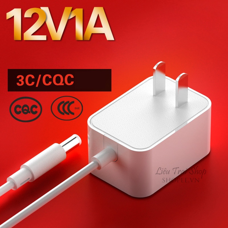 Nguồn  12v 1A  DC  tụ rắn adapter 1000mA chuẩn chân 5.5*2.5