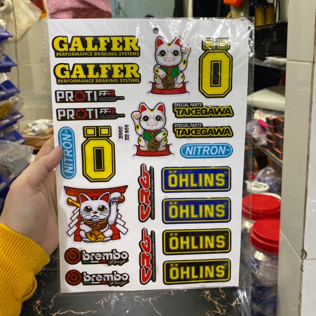 [Giá Hủy Diệt] Tem nỗi siêu đẹp Gallfer,Ohlins,Mèo May Mắn... Cao Cấp | BigBuy360 - bigbuy360.vn