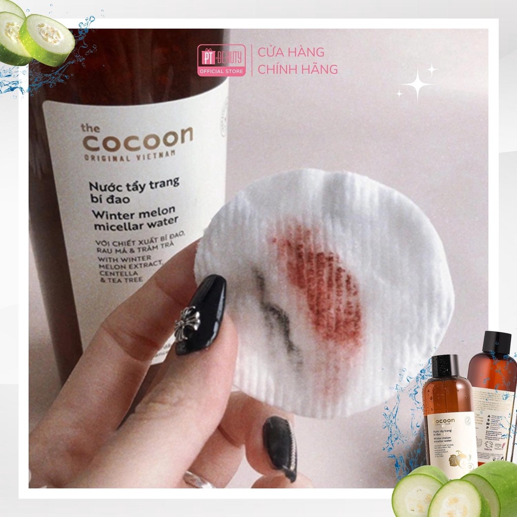 Nước tẩy trang bí đao Cocoon tẩy sạch makeup và cấp ẩm 500ml