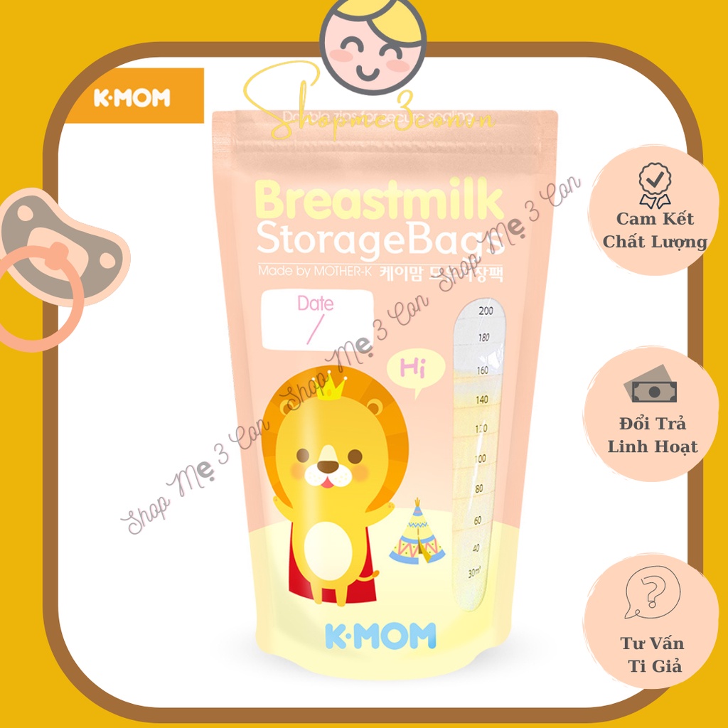 Túi Trữ Sữa K-Mom Hàn Quốc 200ml