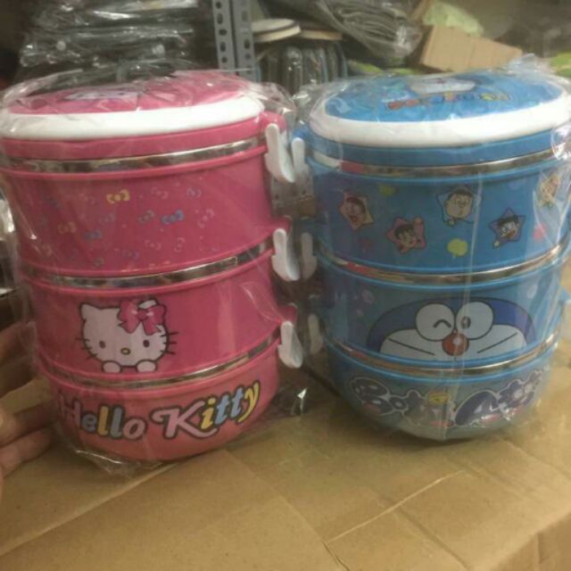 Cặp lồng đoremon và hello kitty
