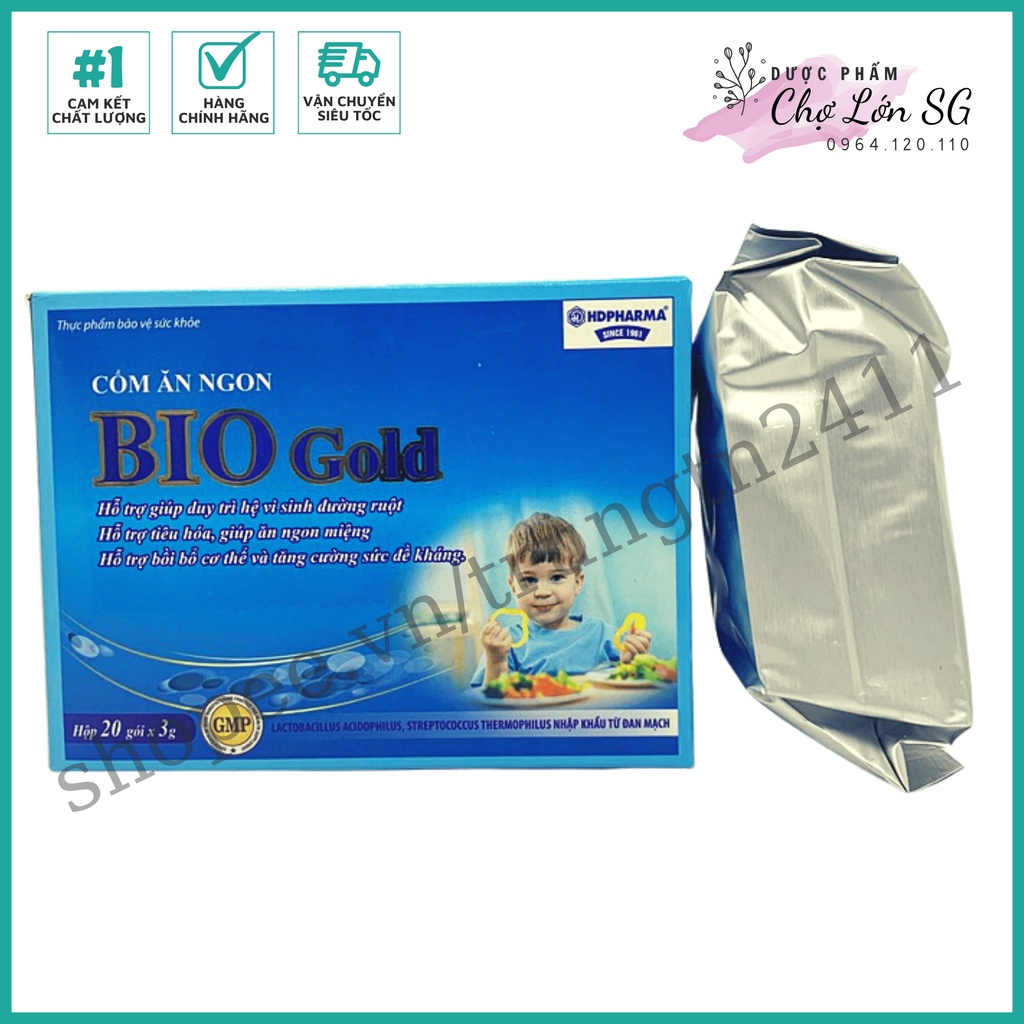 Cốm ăn ngon bio gold biogold hỗ trợ cải thiện đường tiêu hóa – Hộp 20 gói