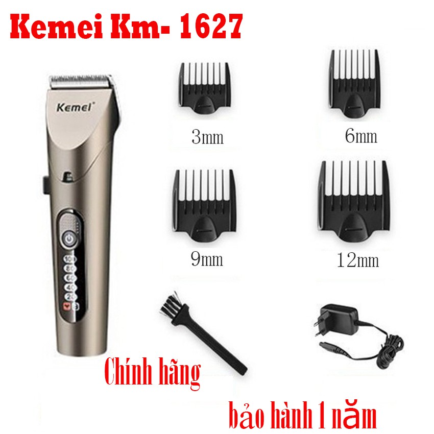 Tông Đơ Cho Bé Và Gia Đình Kemei KM1627 II Bảo Hành 12 Tháng Tặng Lược Cắt Tóc Tony Cao Cấp