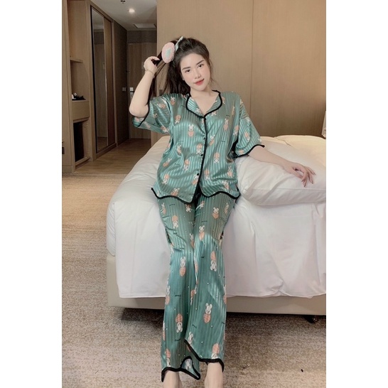 ❤️ ❤️ ❤️  [ Hàng như hình 100%] 💯💯 Pijama Lụa LATIN Mẫu hot 2021 Tay Bèo dưới 60 kí | BigBuy360 - bigbuy360.vn