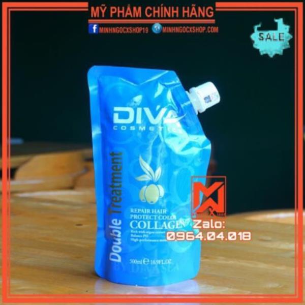 Kem Ủ Tóc Collagen Diva 500ML Siêu Phục Hồi Siêu Mềm Mượt Chính Hãng