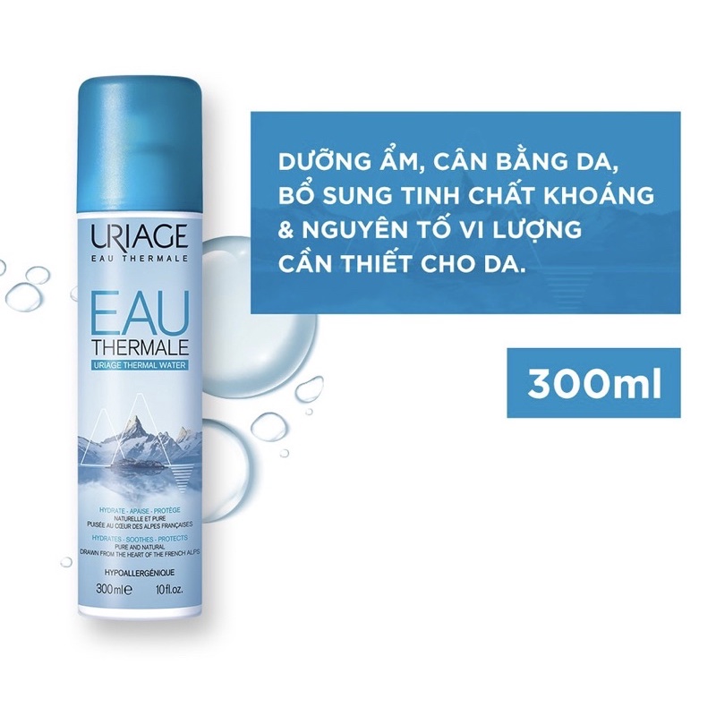 Xịt khoáng dưỡng ẩm cân bằng da URIAGE THERMAL WATER 300ML