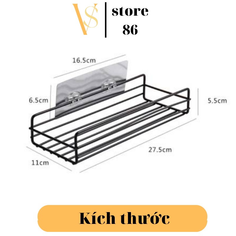 Kệ Sắt Dán Tường Nhà Tắm,Kệ Hình Chữ Nhật Cho Nhà Bếp ,Tiện Lợi, Dễ Sử Dụng, Siêu Chắc Chắn