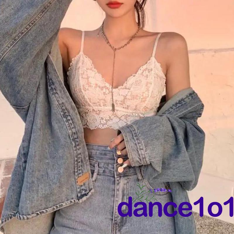 Áo ngực ren hoa phối dây dễ dàng điều chỉnh quyến rũ