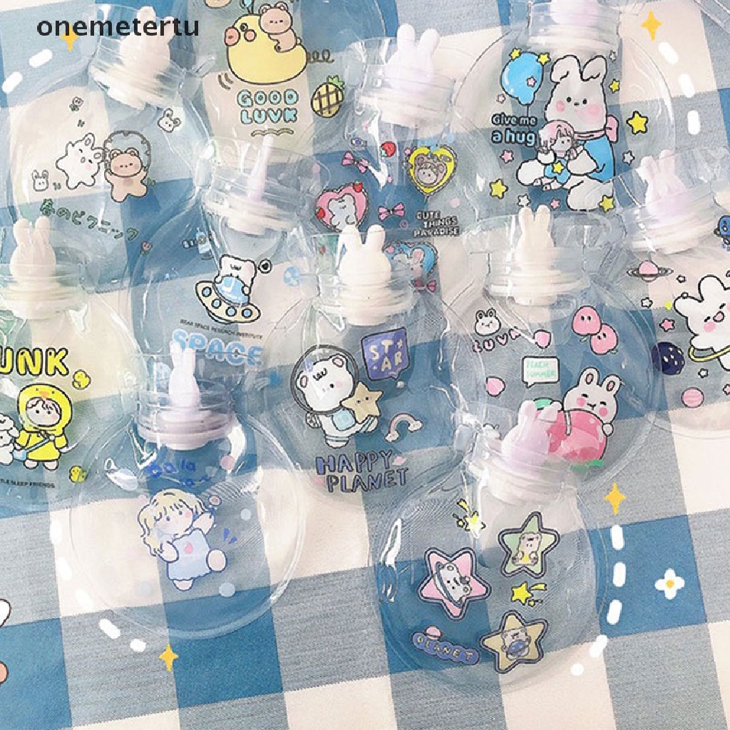 Túi Chườm Nước Nóng Mini Trong Suốt Họa Tiết Hoạt Hình Dễ Thương