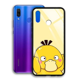[FREESHIP ĐƠN 50K] Ốp Lưng điện thoại Huawei NOVA 3i - mặt Kính Cường Lực - 03038 7802 PSYDUCK04