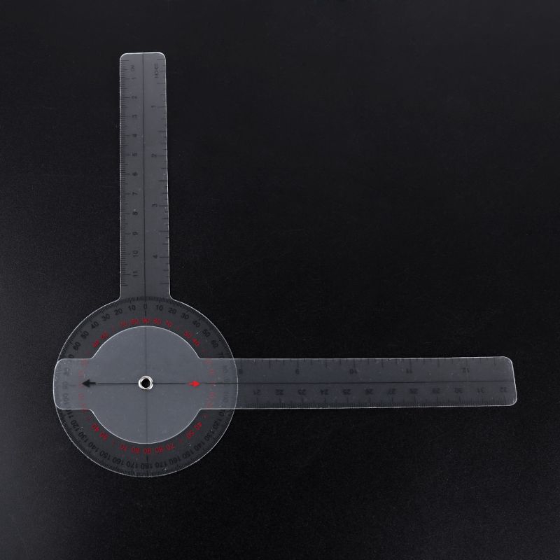 wowの 3Pcs/Set Physio Goniometer Angle Protractor Inch Ruler Joint Bend Measure Clear