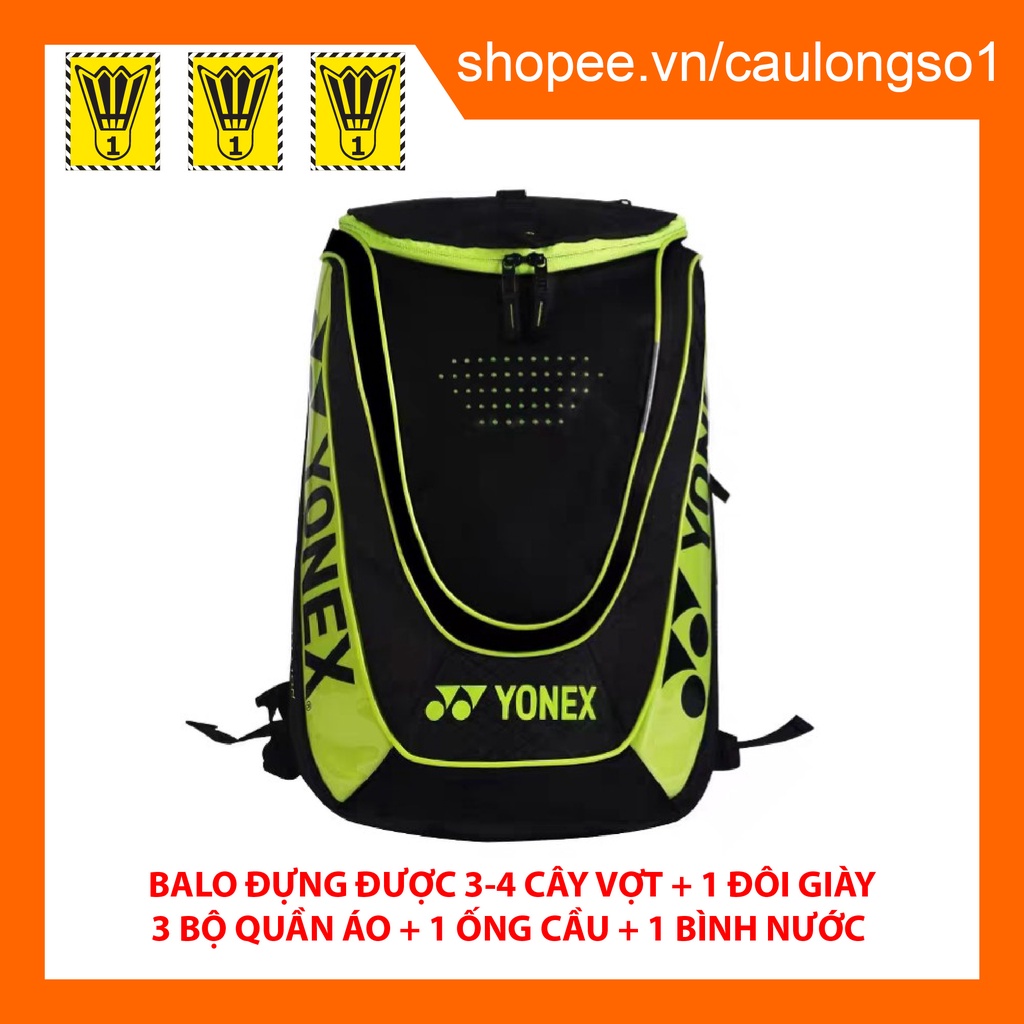 Balo cầu lông yonex mẫu mới đẹp dung tích lớn giá rẻ