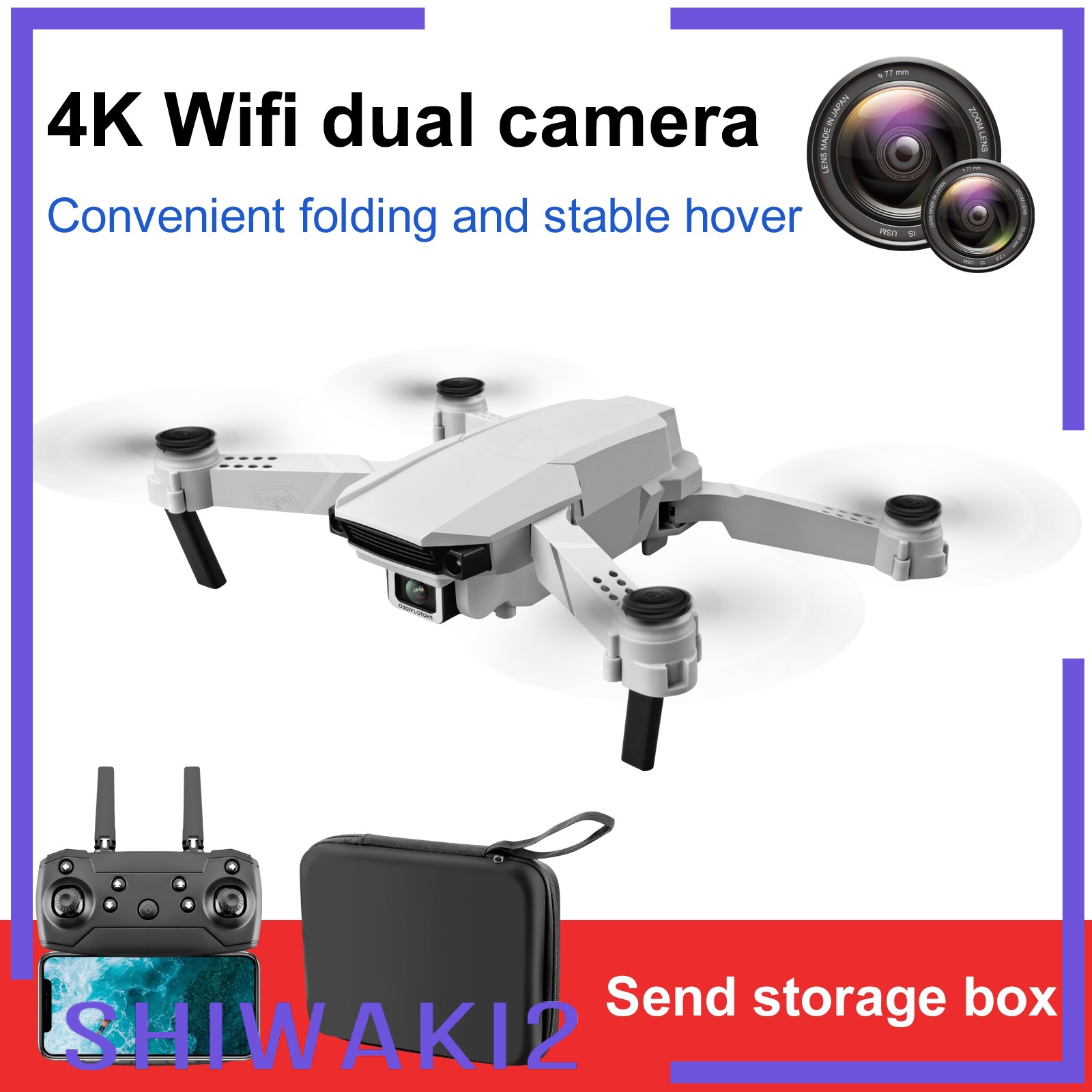 RC Flycam Điều Khiển Từ Xa Fpv Wifi Hd Camera Có Thể Gấp Gọn