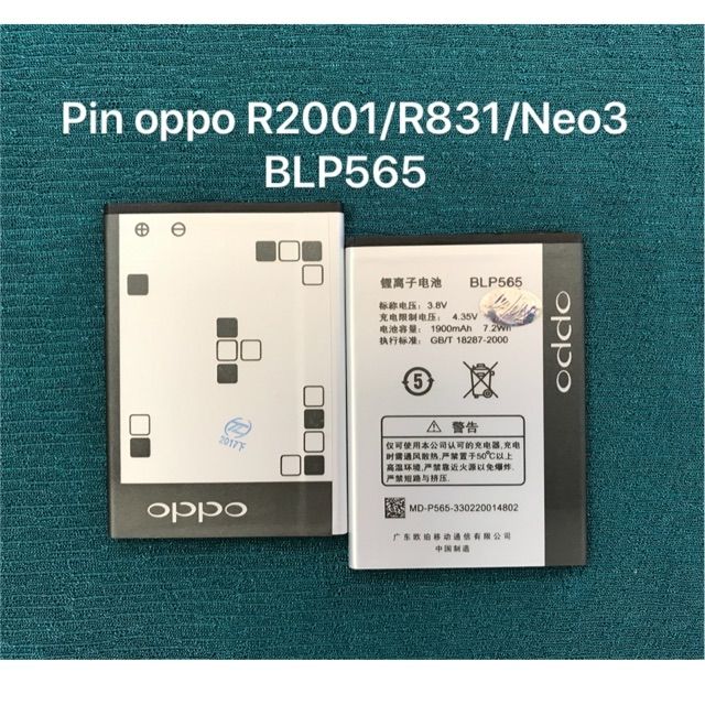 Pin oppo R2001/R831/Neo 3 kí hiệu BLP565  mới 100%