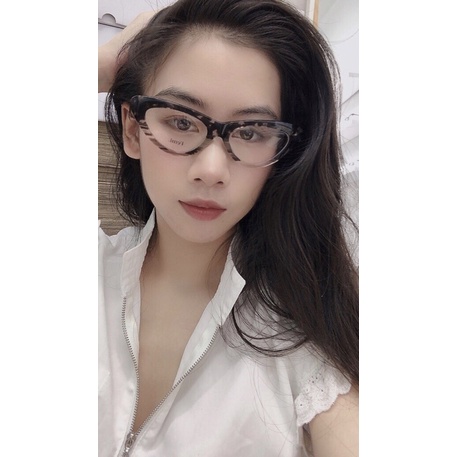 Gọng kính cận nữ mắt mèo Femi Kara chính hãng mắt kính nữ Acetate cao cấp