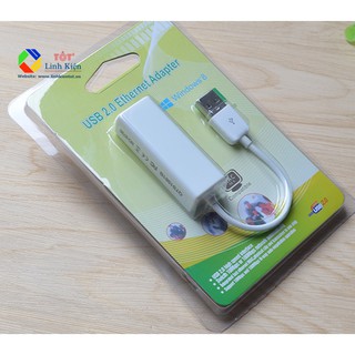 Adapter RJ45 USB 2.0 Sang Ethernet Network LAN 10Mbps - Windows
